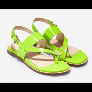 Cole Haan neon lime green sandals 7.5